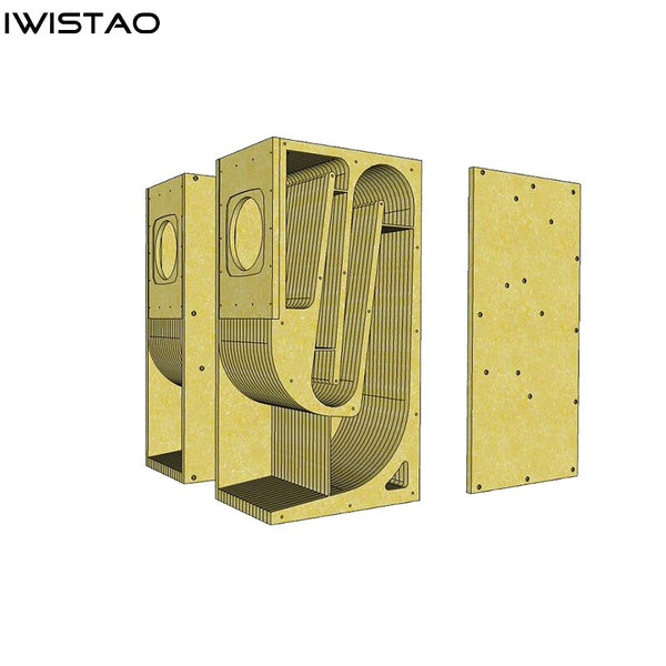 IWISTAO HIFI 8 インチ フルレンジ スピーカー 空のキャビネット キット 1 PC MDF ラビリンス構造 チューブ アンプ用