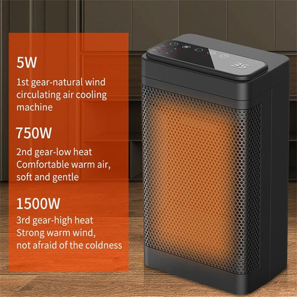1500W Electric Space Heater Fan Desktop Mini Fan Heater Desktop Air Heater  Household Fast Heating Silent Indoor Manual Remote – IWISTAO HIFI MINIMART