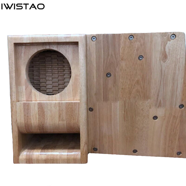 IWISTAO HIFI Speaker Empty Cabinet 8 Inches 1 Pair Finished Labyrinth Structure Solid Wood for Full Range Speakers Unit DIY