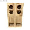 IWISTAO HIFI Dual 3 Inches Full Range Speaker Empty Solid Wood Labyrinth Cabinet 1 Pair for Tube Amplifier