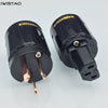 029 Oyaide Pure Copper Australian / American Standard Power lug Power Cord Tail Plug HIFI DIY