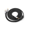 1 of 2 Stereo Audio Cable 3.5mm Male Converting to 2 RCA Connectors Ultra-pure Copper Plating Terminal Black 1.8m HIFI