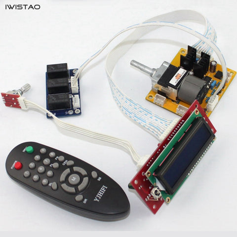 IWISTAO 앰프 볼륨 전위차계 ALPS 원격 제어 3 Chs 입력 키트 LCD 디스플레이 HIFI 오디오