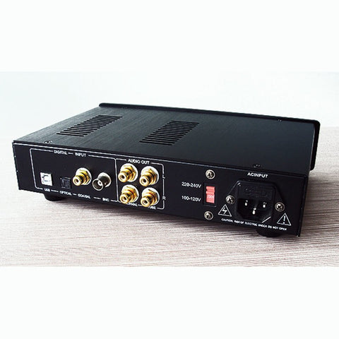 HIFI Tube Advanced Digital Decoder Remote Control with Headphone Amplifier GE5670 Black/Silver Panel
