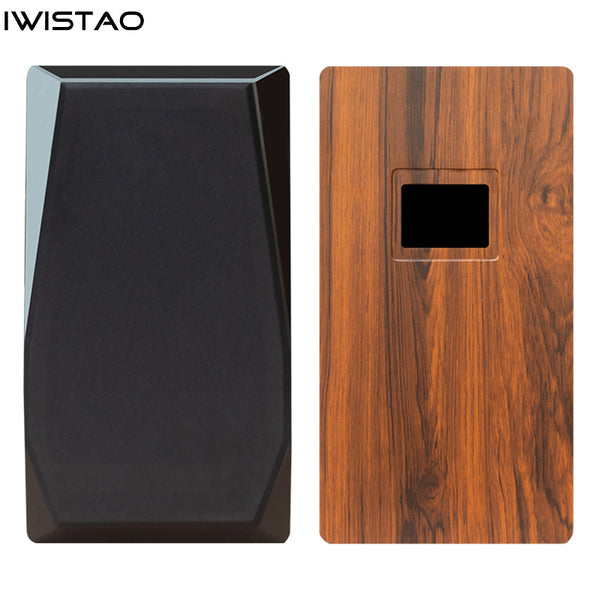 IWISTAO 2 Way 6.5 Inch Labyrinth Empty Speaker Cabinet Enclosure 1 Pair Varnished Panel 7-shaped Structure HIFI Audio DIY