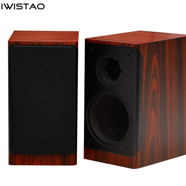 IWISTAO 2 Way 6.5 inches Speaker Empty Cabinet Passive Enclosure Wood 18mm High-density Fiberboard Rosewood Veneer Inverted HIFI DIY