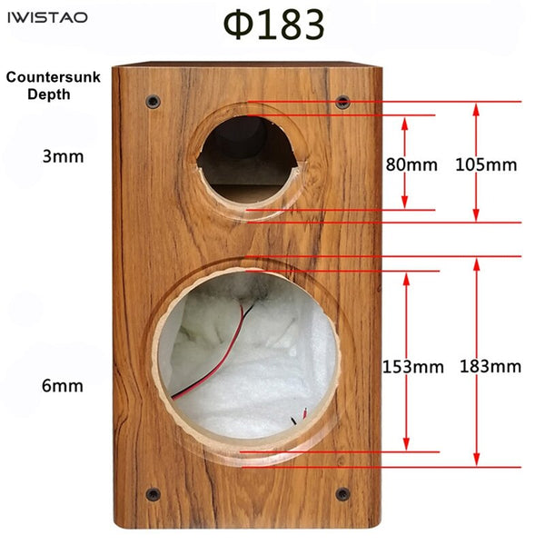 IWISTAO 2 Way 6.5 inches Speaker Empty Passive Speaker