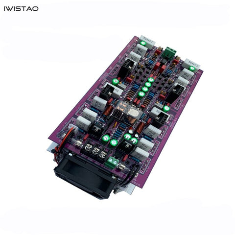 IWISTAO 2X200W HIFI Classic Class A ON MJL4281/4302 Discrete Component Stereo Power Amplifier Finished Board