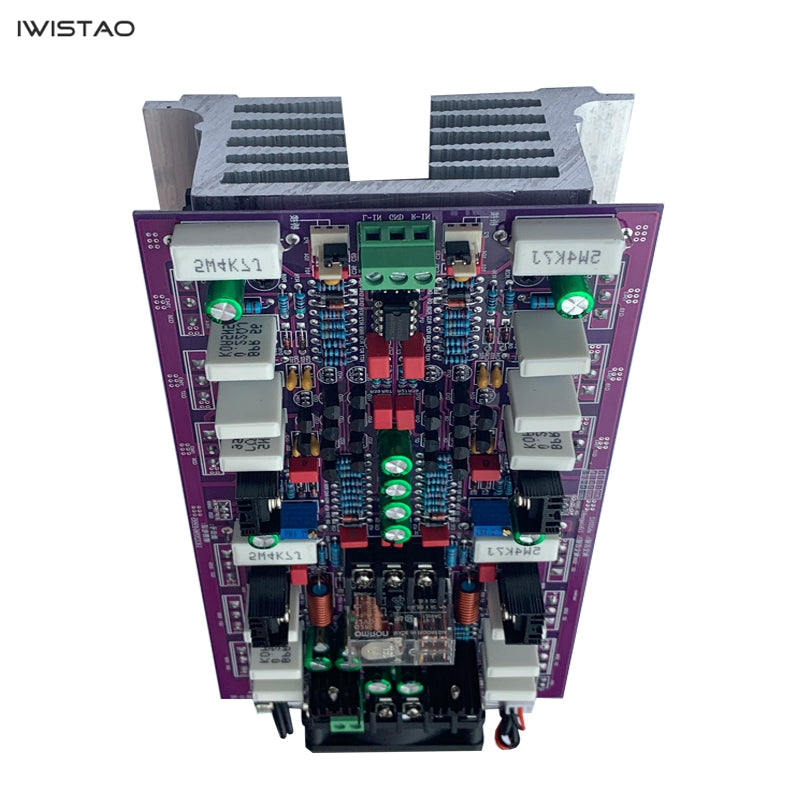 IWISTAO 2X300W HIFI Stereo Discrete Component Power Amplifier Finished