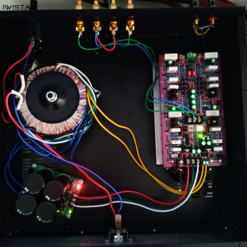 IWISTAO 2X300W HIFI Stereo Discrete Component Power Amplifier Finished Board High Power