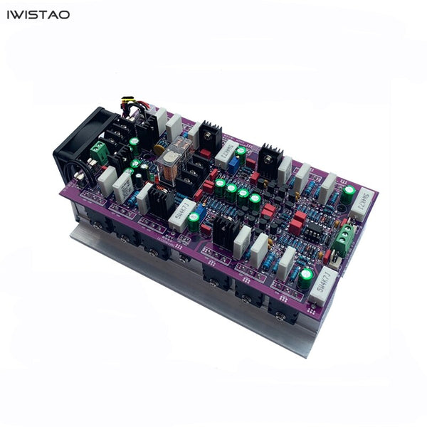 IWISTAO 2X300W HIFI Stereo Discrete Component Power Amplifier Finish Board Differential Amplification Input WY2963/WK5688 Output