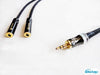 IWISTAO 3.5mm to 2 Female 3.5 Stereo HIFI Cable Canare Professional Broadcast 0.5-3m