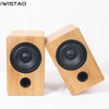 IWISTAO 3 Inch Full Range Speaker 1 Pair Monitor Bamboo Cabinet Computer Desktop Speakers HIFI Audio DIY For Tube Amplifier