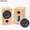 IWISTAO 3 Inch Full Range Speaker 1 Pair Monitor Bamboo Cabinet Computer Desktop Speakers HIFI Audio DIY For Tube Amplifier