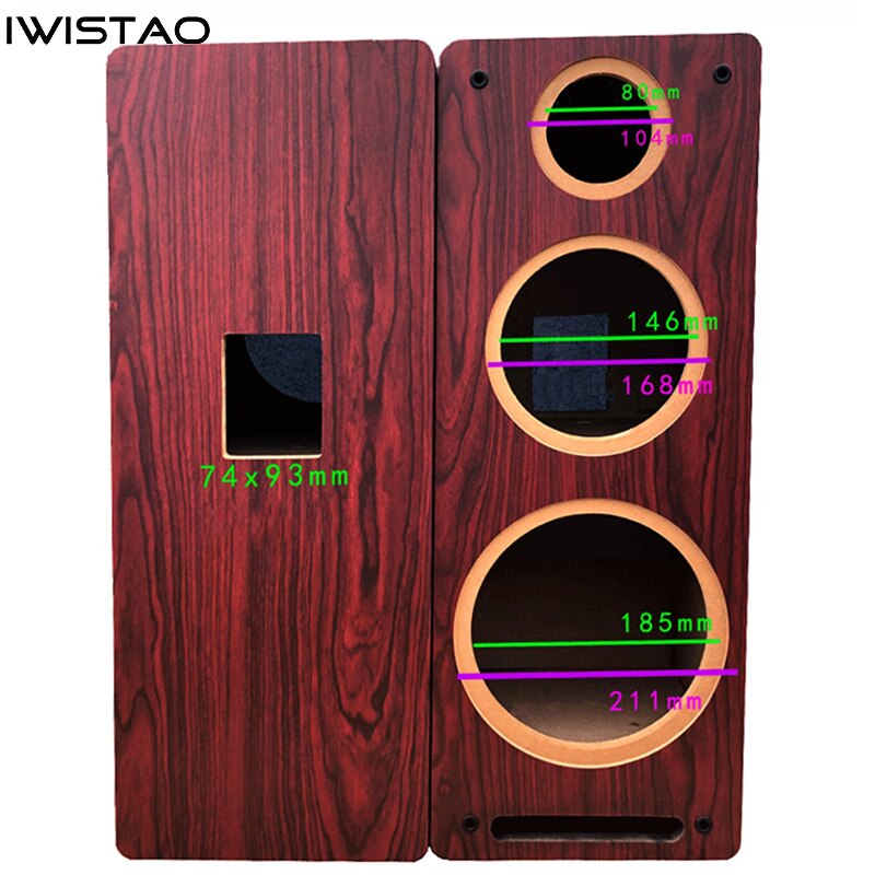 IWISTAO 3 Way 8 Inches Speaker Empty 1 PC Speaker Enclosure 15