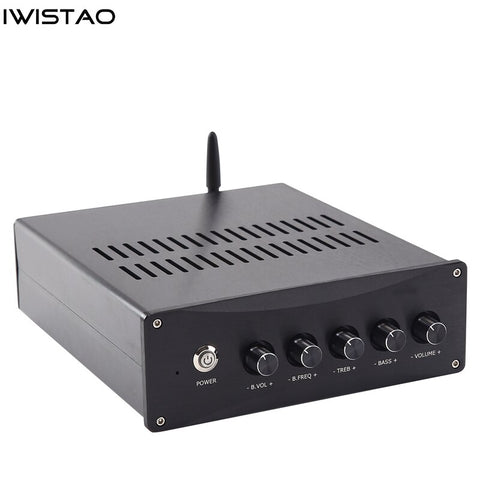 IWISTAO Digital 2.1 Power Amplifier TPA3255 Class D QCC3034 Bluetooth 5.0 120W*2+240W AC110~240V Black
