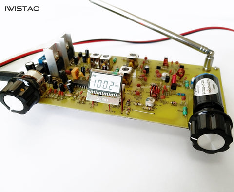 IWISTAO Discrete Components Stereo FM Radio Board Electrical Tuning Decoding LA3401 TDA2030A Amplifier No Including Power Adapter
