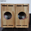 IWISTAO Empty Cabinet Solid Wood Classic FOSTEX SOLO103 1 Pair Customized 3/4 Inch Full Range Speaker Unit Hole Tube Amplifier
