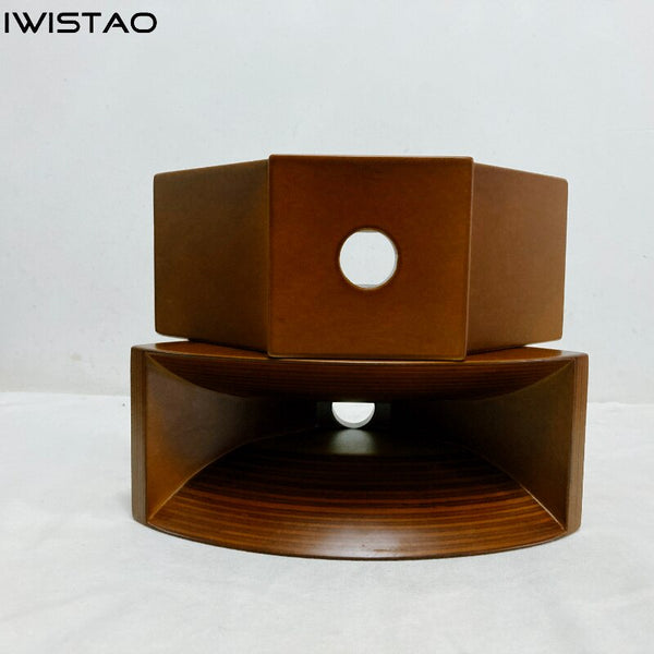 IWISTAO HIFI 1 Inch Empty Wood Horn Solid 1 Pair Treble Compensation for Full Range Matched Super Tweeter 265mm