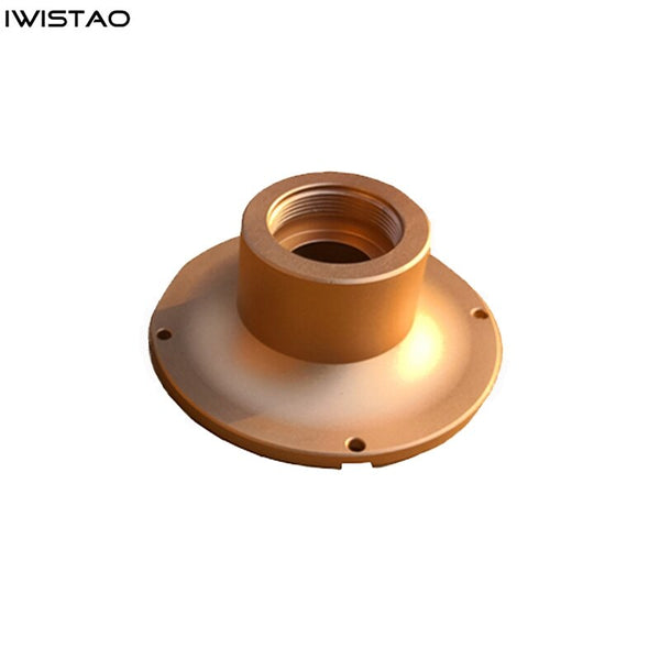 IWISTAO HIFI 1 inch American Standard 34 Internal Thread Horn’s Adapter 1 Pair Aluminum Alloy for Super Tweeter UHF Unit Gold