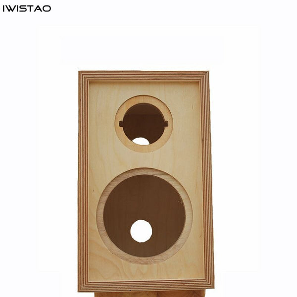 IWISTAO HIFI 2 Way Speaker Empty Cabinet 4/5/ 6.5 Inches 1 Pair Finished  Solid Birch Wood Inverted for Tube Amp