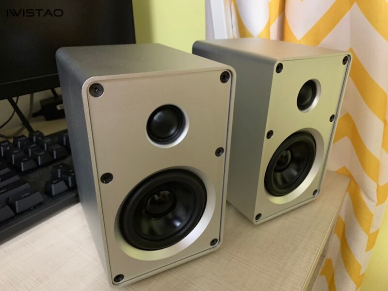 IWISTAO HIFI 2 Ways 3 Inch Speaker Whole Aluminum 1 Pair Bookshelf Co