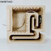 IWISTAO HIFI 3 Inch Labyrinth Full Range Speaker Empty Cabinet 1 Pair MDF Wood Board Back Inverted