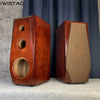 IWISTAO HIFI 3 Way 6.5 Inches Bookshelf Birch Plywood Empty Speaker Cabinet 1 Pair Diamond Corner Back Inverted For Tube Amp