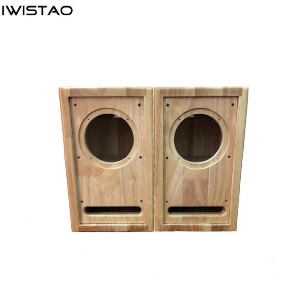 IWISTAO HIFI 4 Inch Full Range Speaker Empty Cabinet Solid Wood Enclosure Bookshelf Labyrinth Structure Active Panel AudIo DIY