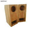 IWISTAO HIFI 3 Inches Full Range Speaker Empty Solid Wood Labyrinth Cabinet Fixed Panel 1 Pair for Tube Amplifier