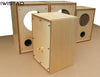 IWISTAO HIFI 6.5 Inch Full Range Coaxial Speaker Unit Empty Cabinet 1 Pair Birch Multi-Layer Plywood 18mm for Tube Amp DIY