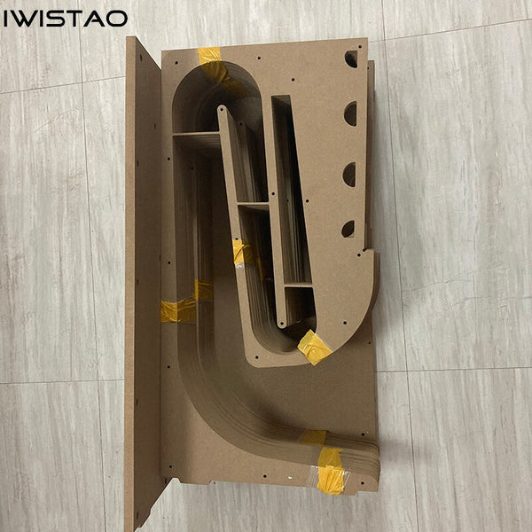 IWISTAO HIFI 8 Inches Full Range Speaker Empty Cabinet Kits 1 Piece MDF Labyrinth Structure for Tube Amplifier