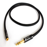 IWISTAO HIFI Headphone Extend Cable 6.35 F to 3.5 M Stereo 4N OFC Wires Gold-plated Terminals