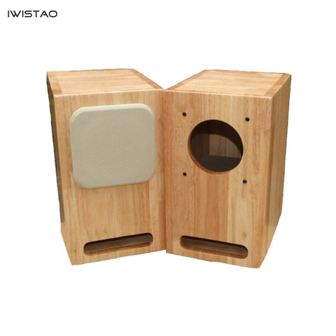 IWISTAO HIFI Labyrinth 4 Inch Full Range Empty Speaker Enclosure Poplar plywood or Solid Wood 15mm Thickness Board DIY Audio