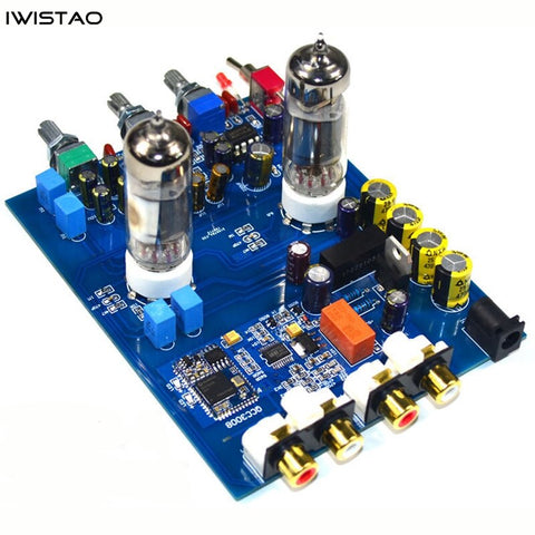 IWISTAO HIFI 튜브 프리앰프 톤 보드 튜브 6J5 블루투스 5.0 QCC3008 APT-X PCM5102 디코더