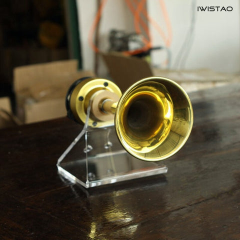 IWISTAO Long 4 inch Supper Tweeter 1 Pair Copper Horn Brass horns Neodymium Copper Film 6Ω 30W 625HZ-40kHz