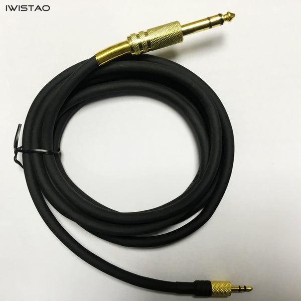 IWISTAO OFC Audio/Video High Grade Cable 6.35mm to 3.5mm Stereo Sound Console Copper 2m to 10m Black
