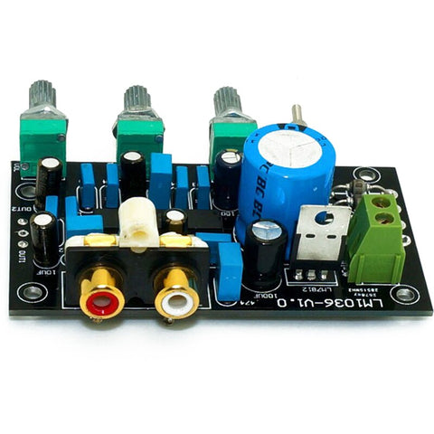 IWISTAO Tone PCBA Board Kits HIFI Audio LM1036 Equal Loudness Control Bass Treble Volume