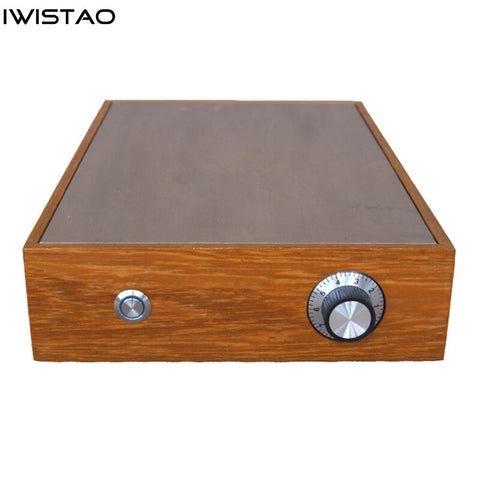 IWISTAO Vacuum Tube Preamplifier Casing Sapele Solid Wood Frame Chassis Retro Style 200x65x300 Top Aluminum Plate HIFI Audio DIY
