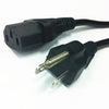 US AC Power Cord Power Adapter Cable 3 prong female power plug for Amplifier PC Display Black 1.5m
