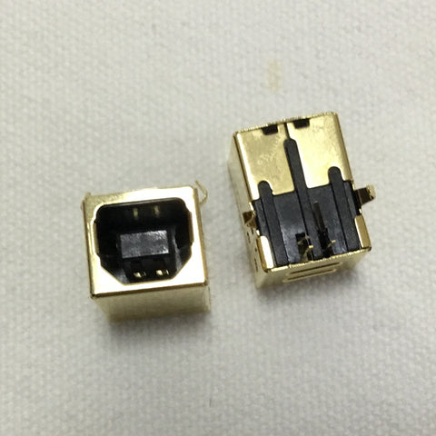 USB B タイプ メス 90 度 DIP コネクタ 金メッキ 3u 厚 HIFI デコーダー アクセサリー用