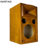 IWISTAO HIFI 8 Inches Bass Speaker Plus 1 Inch Horn Tweeter Empty Cabinet  25L 1 Pair Solid Wood Inverted for Tube Amp DIY