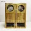IWISTAO HIFI 4 Inches Full Range Speaker Empty Labyrinth Oak Cabinet 1 Pair for Tube Amplifier