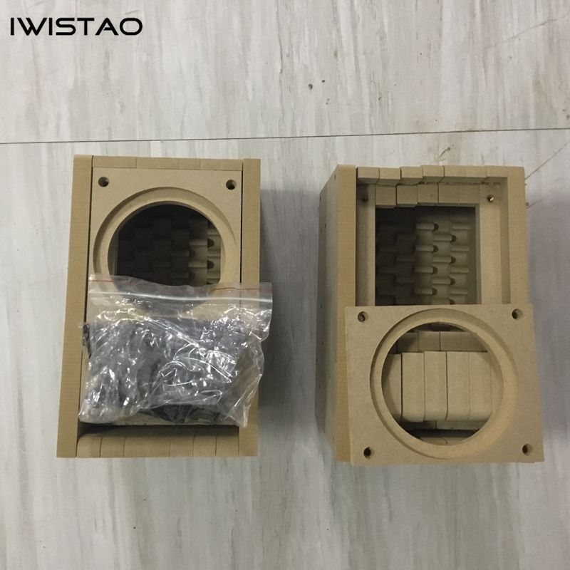 IWISTAO HIFI Empty Speaker Kits Labyrinth Structure Highdensi