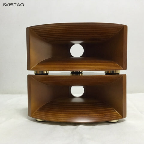 IWISTAO HIFI Empty Wood Horn Solid 1 Pair Treble Compensation for Full Range Matched Fostex FT17H Horn Super Tweeter