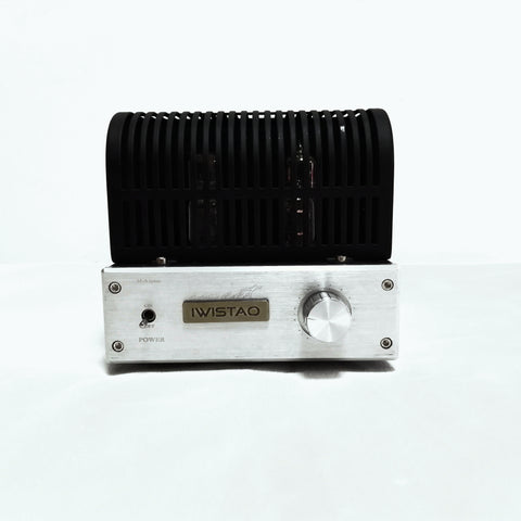IWISTAO HIFI Mini Tube Amp 2x3W Class A Single-ended 6J1 Preamp 6P1 Power Stage Amp 110~240V