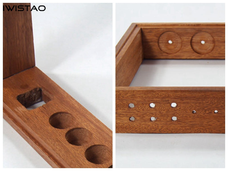 IWISTAO DIY Wooden Casing for Tube Amplifier Chassis 400X300X65 Red