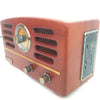 레트로 나무 HIFI 라디오 AM/FM 8W 최대 데스크탑 스피커 지원 블루투스 SD 카드 U 디스크 AUX