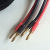 HIFI Interconnection Speakers Cable 5N OFC MCA Plug 8pcs Single Crystal Copper Wire  2.5m Black