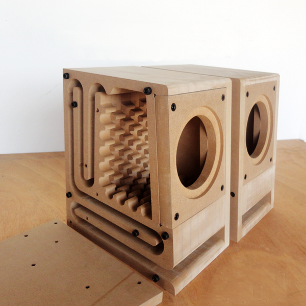 IWISTAO HIFI Speaker Empty Cabinet Kits Labyrinth Structure with High-density Fibreboard for 2.5—4 Inches Full Range Speaker Unit